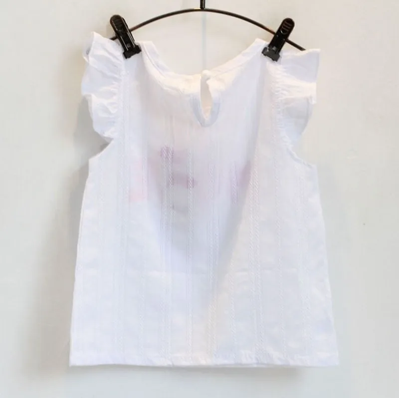 Baby Children Clothes Sets 2018 Girls Fly Sleeve Flower Cotton Shirt + Shorts Summer Set Sport Belt Print Letter Clothes k1 5