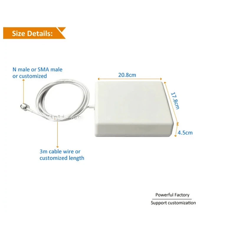 Внутренняя/наружная антенна MIMO, 1710-2700 МГц, ориентированная панель, 3g, 4G, LTE, WiFi, антенна RG58, кабель, 3 метра, фидер, SMA штыревой разъем
