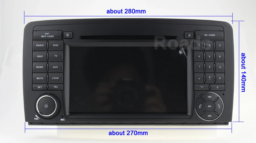 Cheap DSP 64G PX6 Android 9.0 Car DVD Player for Mercedes Benz R class W251/R280/R300/R320/R350/R500 WiFi Bluetooth GPS Radio stereo 1