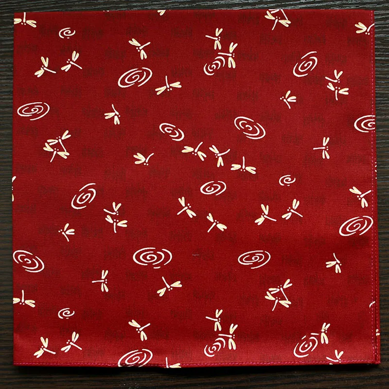 Японский стиль толстый хлопковый носовой платок для мужчин и женщин Многоцелевой большой квадратный карман Mocket Стрекоза узор хорошее