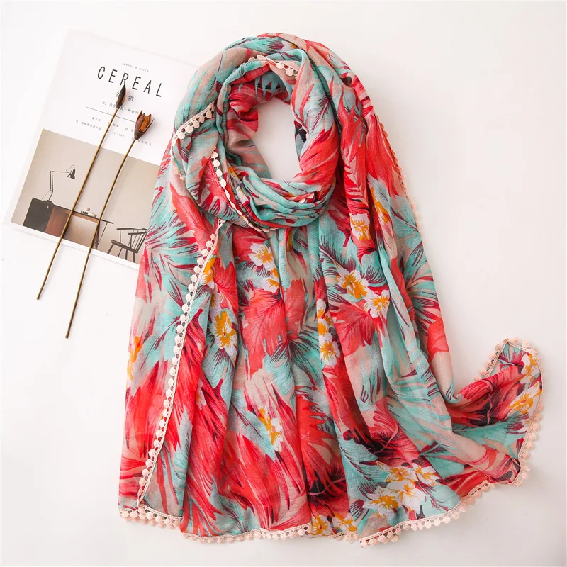 

Women's Scarves Foulard Femme Scarf Lot Luxury Brand Womens Scarfs Fashionable Linen Cotton Shawl Scarves Women Embroider Scarf