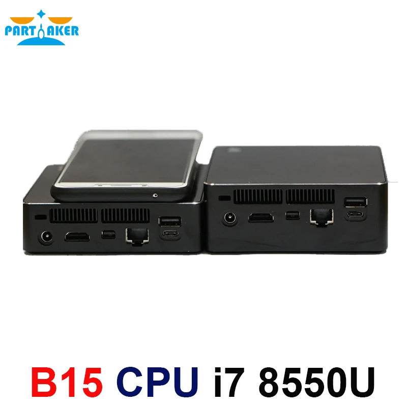 8 го поколения мини ПК Intel Core i7 8550U четырехъядерный МБ кэш NUC компьютер Win 10 Pro 4K HTPC UHD