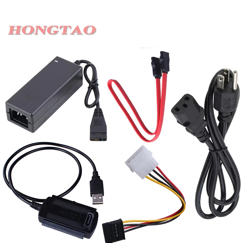 

1pcs USB 2.0 to IDE SATA S-ATA 2.5 3.5 HD HDD Hard Drive Adapter Converter Cable US plug