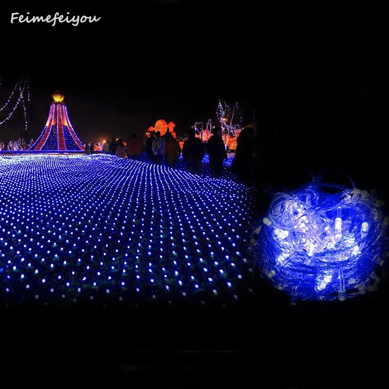 

Feimefeiyou 3MX2M 320leds LED home outdoor holiday Waterproof Christmas Xmas Party Wedding 8 Modes Led Net String Lights