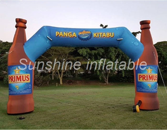 

Customized led illuminated inflatable bottle arch finish line with logo printing for advertising