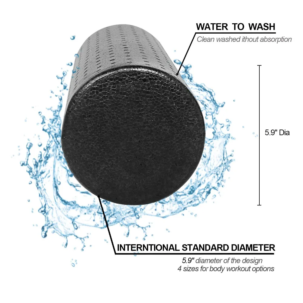 30/45/60 см Йога блок и ролик EPP высокой плотности Фитнес Поролоновый валик глубокий массаж мышц пилатеса мышц тела для упражнений