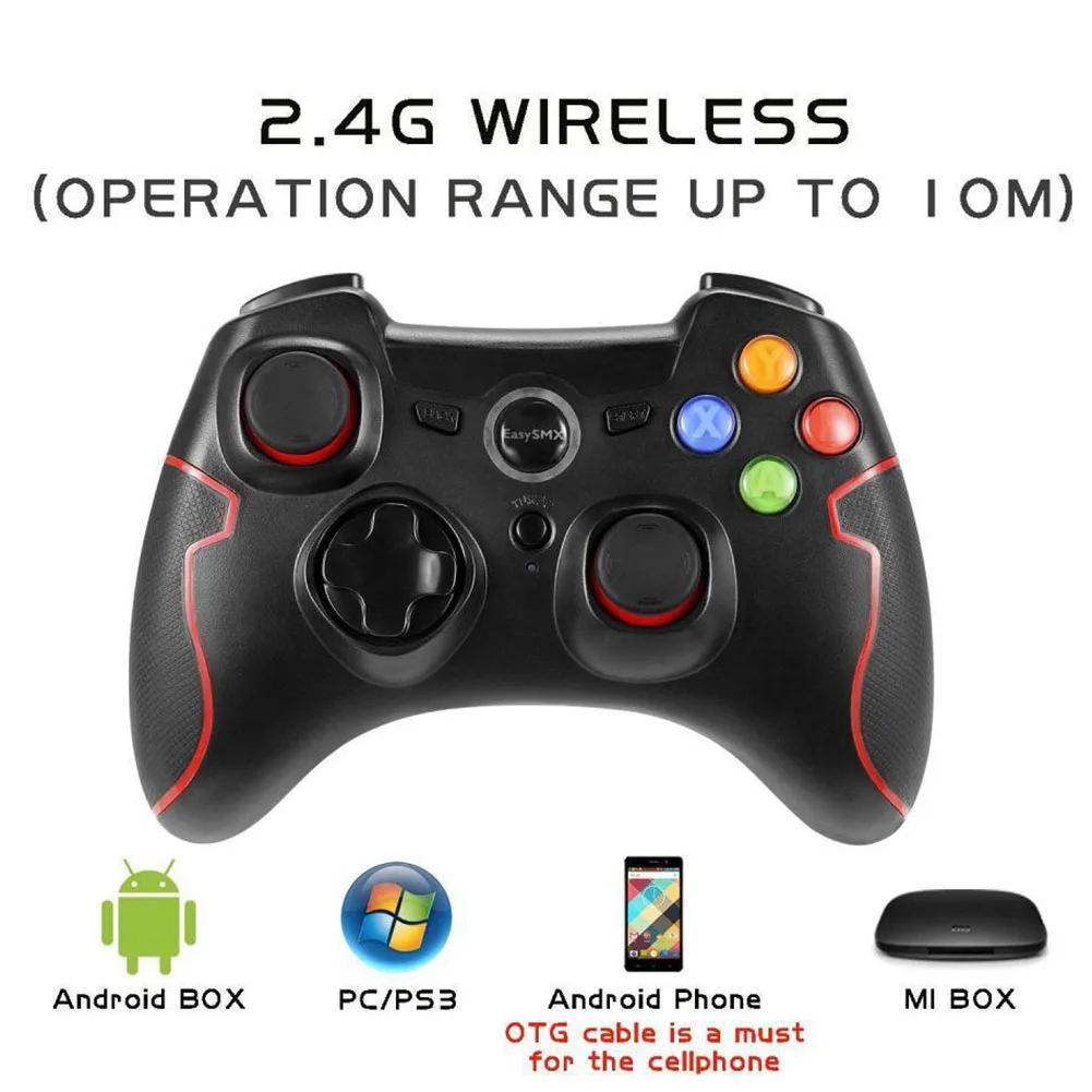

Android Grip PC Accessories Anti-slip Handle Ergonomic Double Vibration Game Pad TV Tablet Controller Wireless 2.4G OTG Function