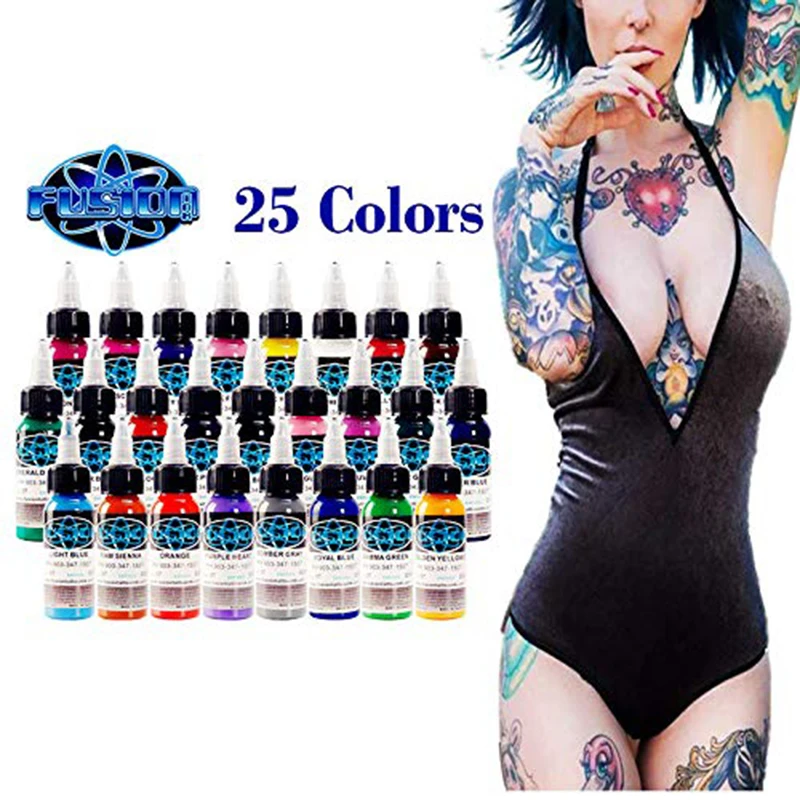 DLD Tattoo Premium Tattoo набор чернил, 60 цветов 1 унции(30 мл) каждый