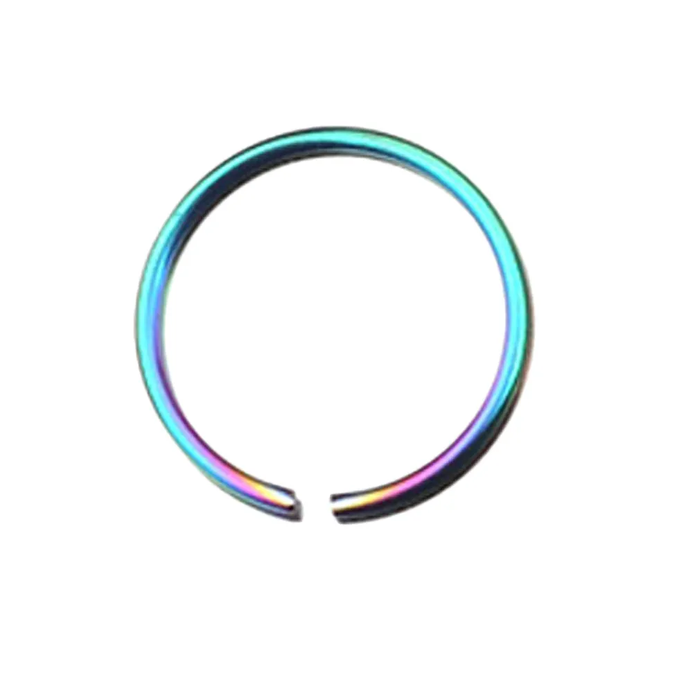 Новое поступление, модное специальное круглое кольцо для пирсинга носа из нержавеющей стали, серьги-гвоздики, носовая перегородка для декора одежды#35 - Окраска металла: MR6