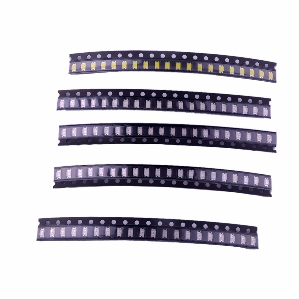 100 шт SMD 1206 светодиодный набор диодов ультра яркий красный зеленый синий желтый белый каждый 20 шт FZ1791K