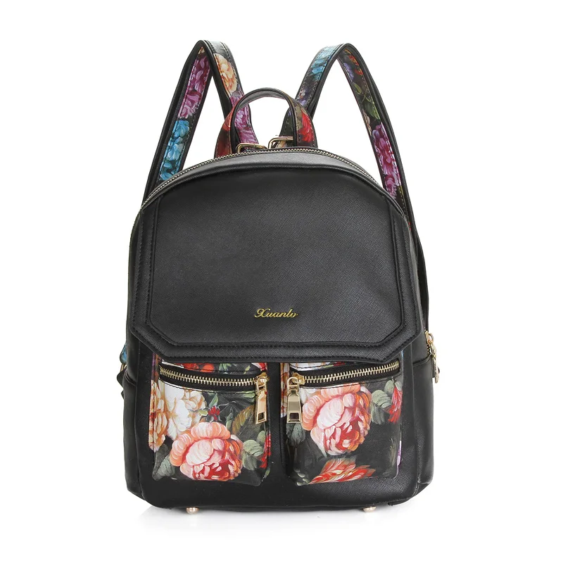 mini cute backpack japan and korean style backpacks PU leather