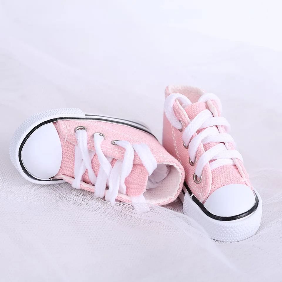 Allaosify 7,5 см и 5 см кукольная обувь джинсовые кроссовки для куклы BJD Модная Джинсовая полотняная игрушка обувь для куклы ручной работы - Цвет: 5