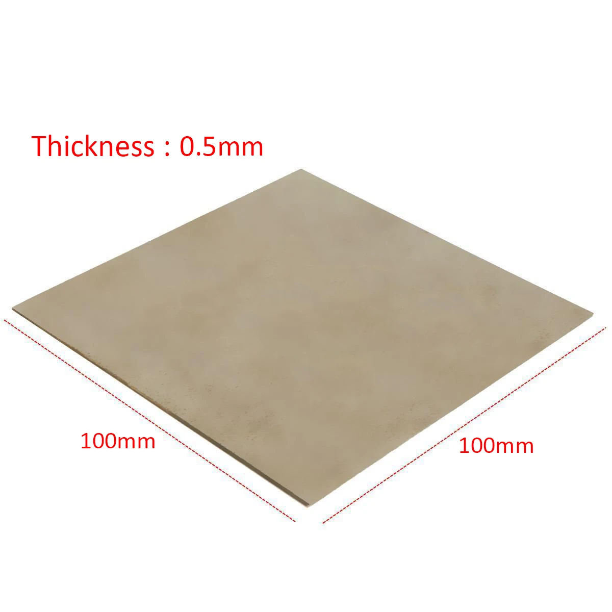 1pc High Hardness Titanium Foil 100x100x0.5mm Grade 2 Titanium Ti Titan TA2 / GR2 Thin Plate Sheet Foil