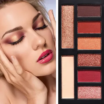 

8 Color Glitte Eyeshadow Palette Make Up Matte Shimmer Pigmented Nude Eye Shadow Powder Cosmetic Set