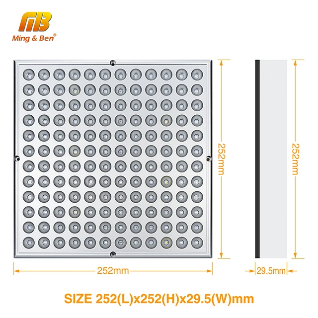 [MingBen] 45W LED Grow Light Full Spectrum 85-265V Plant Grow Light 144leds UV IR lamps Panel For Greenhouse Plant Indoor Growth