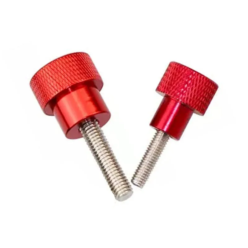2pcs M4 Aluminum alloy handle stainless steel screw High end knurled