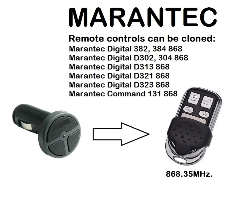 

MARANTEC Digital D323 868 Universal Remote Control Duplicator 868.35MHz