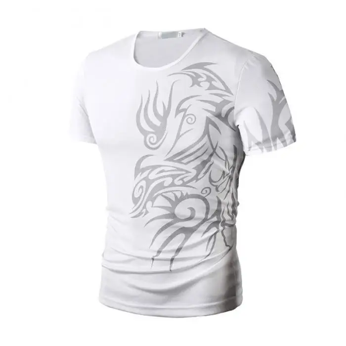 Модная Летняя мужская футболка с коротким рукавом и круглым вырезом, топы с принтом в китайском стиле, удобные мужские повседневные футболки, QL, Прямая поставка