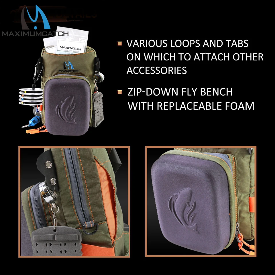 Maximumcatch Fly Fishing Chest Bag With Molded Fly Bench Fishing