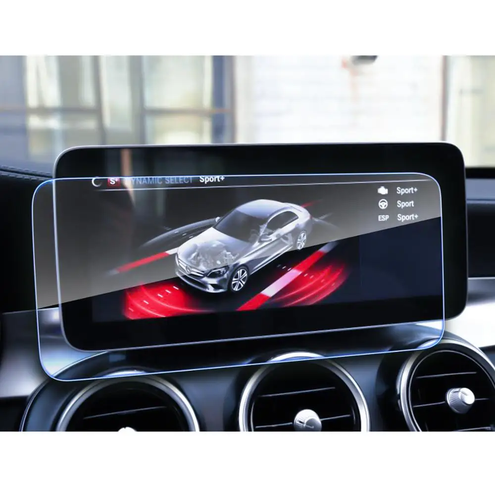 RUIYA Car Navigation Screen Protector For C-CLASS W205 10.25 Inch Central Multimedia Display Screen Auto Interior Accessories