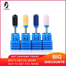 LadyMisty высокое качество розовый желтый синий черный керамический сверло для ногтей вращающиеся заусенцы резцы для фрезы для маникюра педикюра