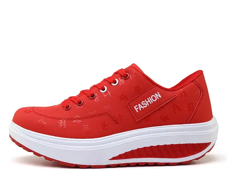 Akexiya кроссовки; женские кроссовки для бега; дышащая женская спортивная обувь, увеличивающая рост; женская прогулочная обувь на танкетке; женская обувь размера плюс 41, 42 - Цвет: 836-Red