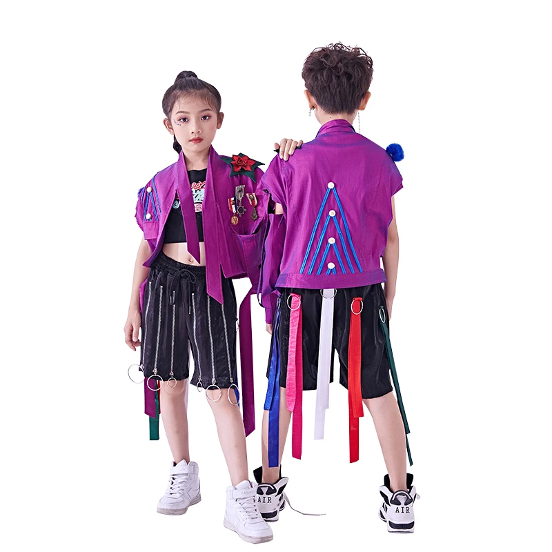 Новинка 2019 красивый костюм для выступлений и мальчиков девочек летняя детская