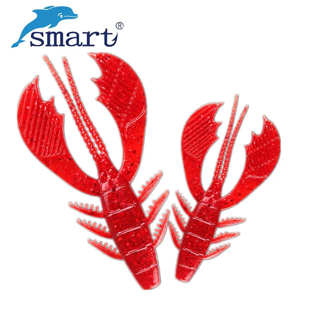 Smart 5Pcs Soft Fishing Lure 96mm/4inch 6.87g Shrimp Baits Isca Artificial Bass Carp Silicone Wobblers Leurre | Спорт и развлечения