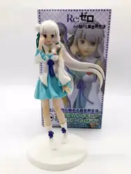 8 "Аниме Re: жизнь в другом мире от Zero Action Figure Emilia blue платье Ver ПВХ модель сексуальная игрушка Дети популярная кукла 20 см