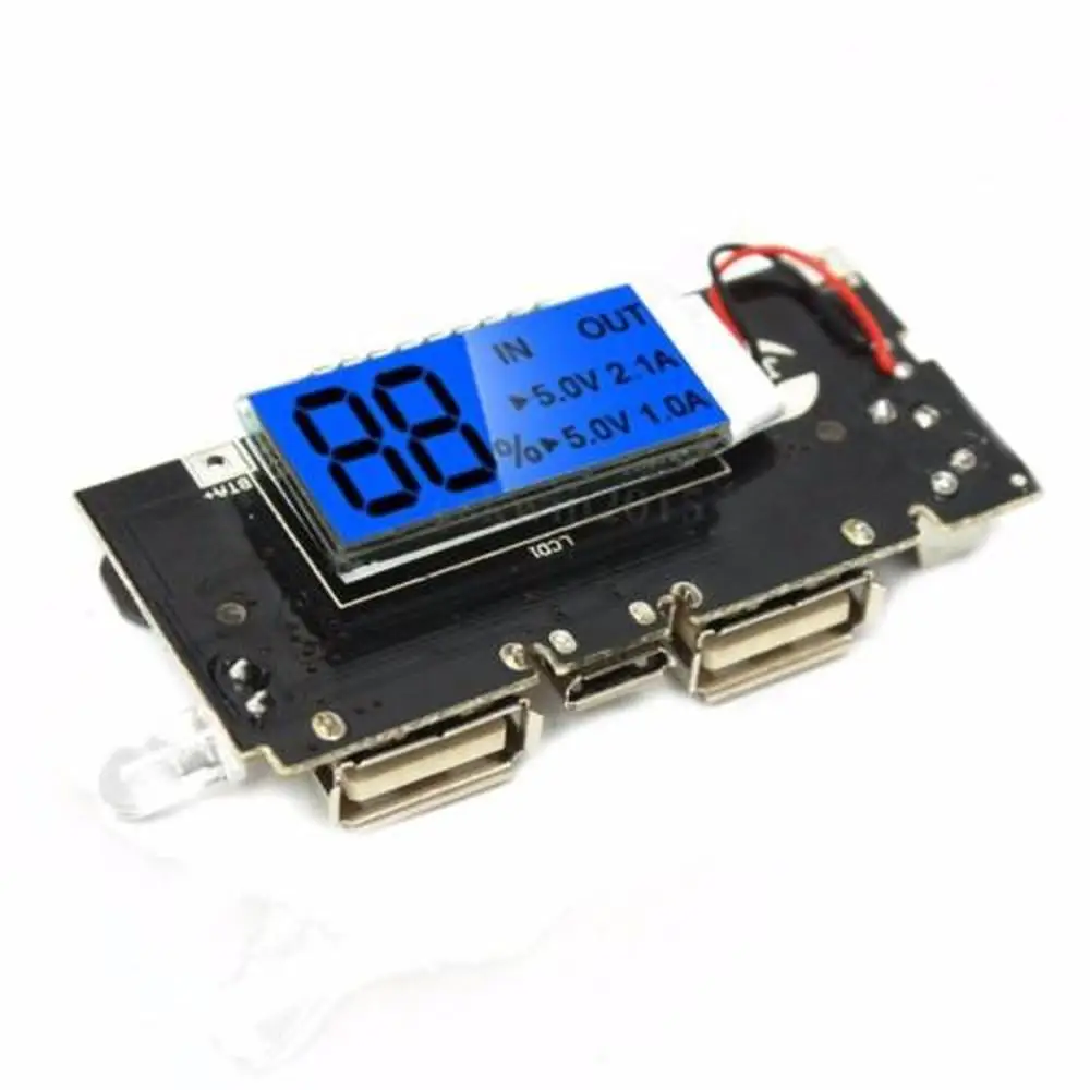 

Dual USB 5V 1A 2.1A Mobile Power Bank 18650 Battery Charger PCB Module Board
