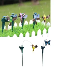 2 шт./компл. прекрасная Солнечная энергия Летающая бабочка с крыльями птица цветок сад двора Декор Патио газон орнамент