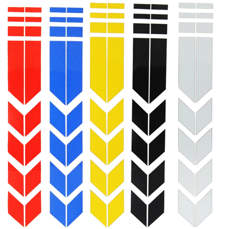 

Motorcycle Reflective Stickers Wheel Car Sticker Decal on Fender Waterproof Safety Warning Arrow Tape Car Decals 34x5cm