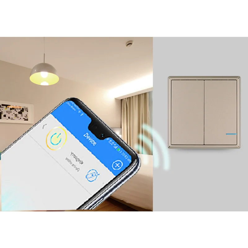 

Wireless Wall Light switch push button EU/UK Standard Smart light Switch, 80-240V 123 Gang Remote Control wall Switch