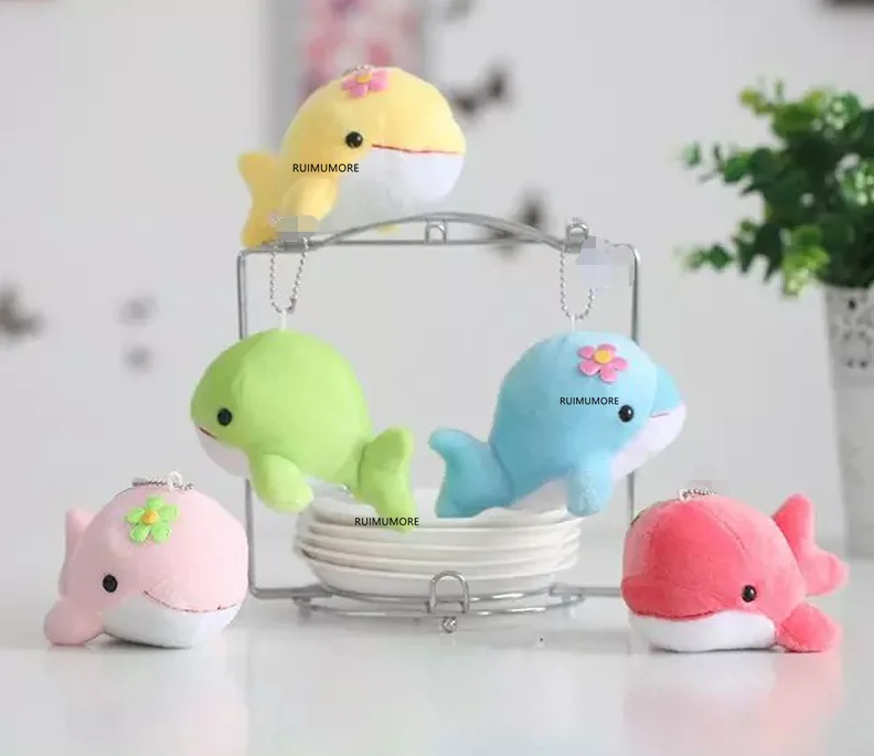 

Sweet ALL 5Colors - Dolphin DOLL 13CM Key chain Small Plush Stuffed TOY Gift DOLL