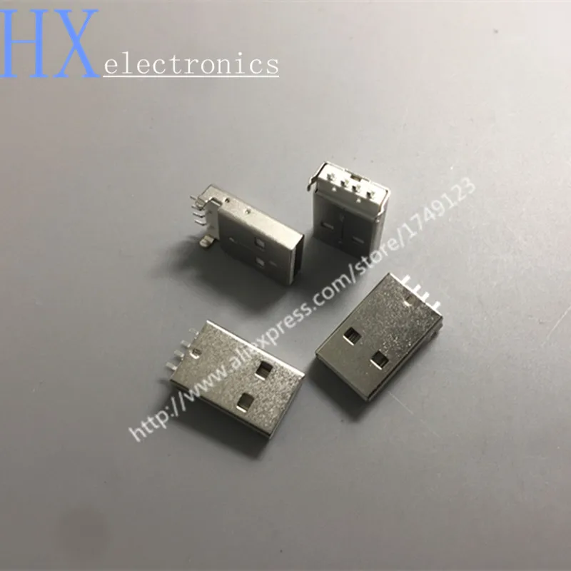 USB 2.0 Male A Type PCB Plug 180 degree SMT SMD USB Connectors 0.1yuan_