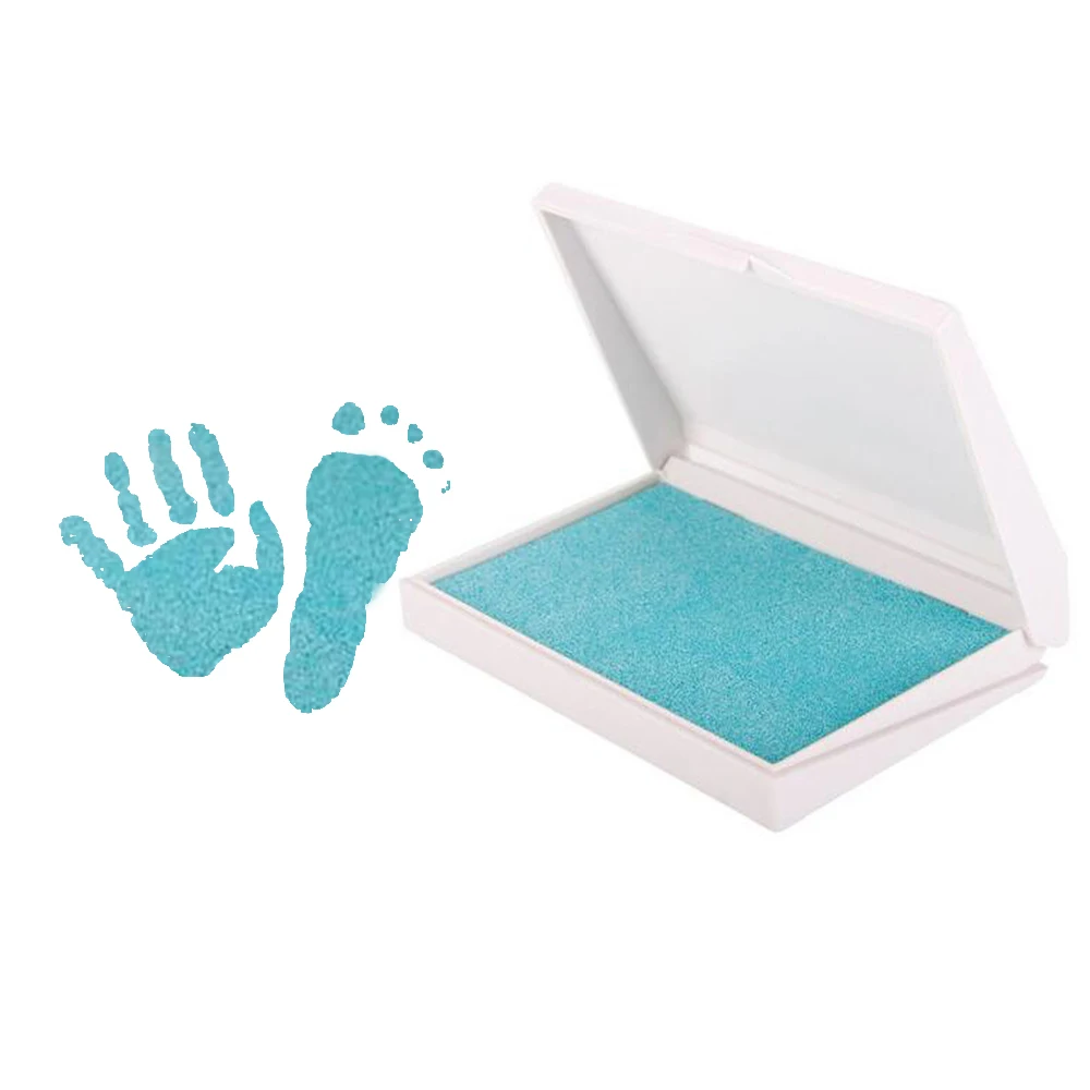 Новорожденный отпечаток руки ребенка отпечаток отпечатка пальца комплект Inkpad нетоксичные сувениры литье чернил коврик младенческой глиняные игрушки милые подарки - Цвет: 6