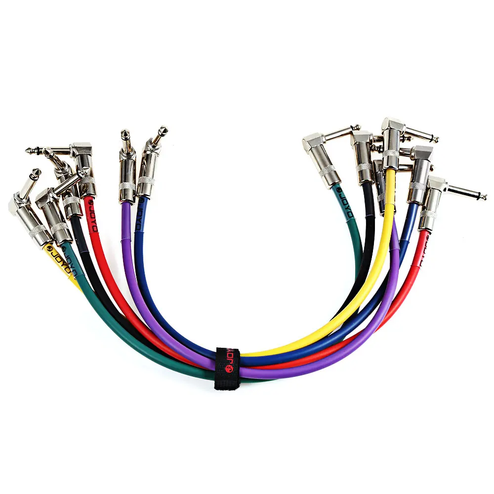 

JOYO CM - 05 6pcs 1.2Ft Guitar Instrument Patch Cable 6.3mm Male to 6.3mm Male Plug