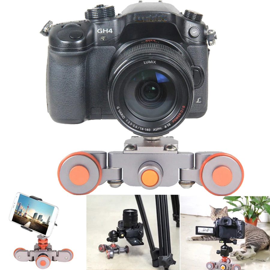 Электрический Autodolly видео автомобиль моторизованный DSLR операторская тележка на