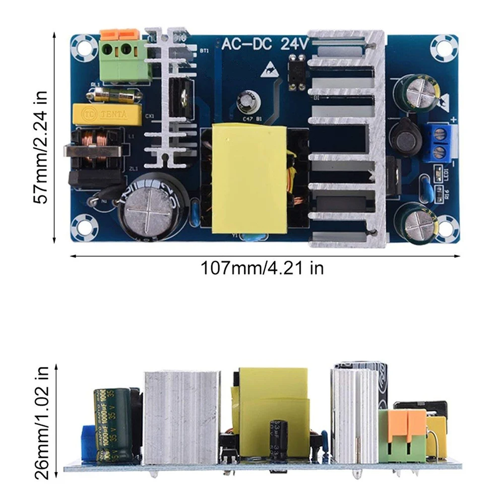 DC 24 V блок питания AC 85 V 110 v 220 v к DC 24 V 6A 4A 100 W Switching коммутационная плата питания