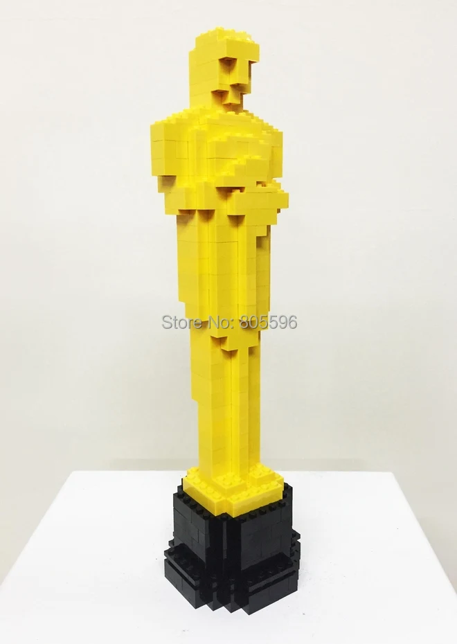 복제 2015 오스카 영화 동상, 오스카 상 Statuette, 아카데미 상장 맞춤 벽돌 DIY 빌딩 블록