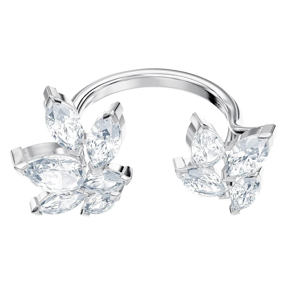 

Fanier 2019 Ring Swa Original New Louison Open Ring Ms. Gorgeous Leaf Diamond For Mother Boyfriend Valentine's Day Present