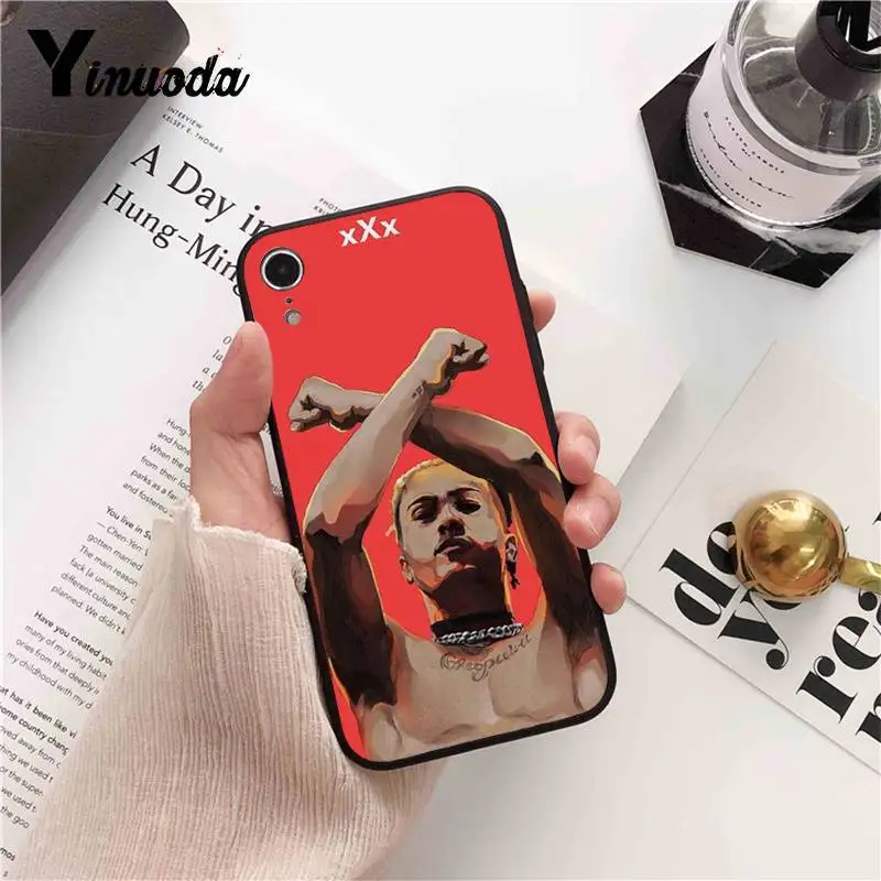 Yinuoda рэпер певец XXXTentacion Музыкальный Чехол для iPhone X XS MAX 6 6s 7 7plus 8 8Plus 5 5S SE XR 11 pro