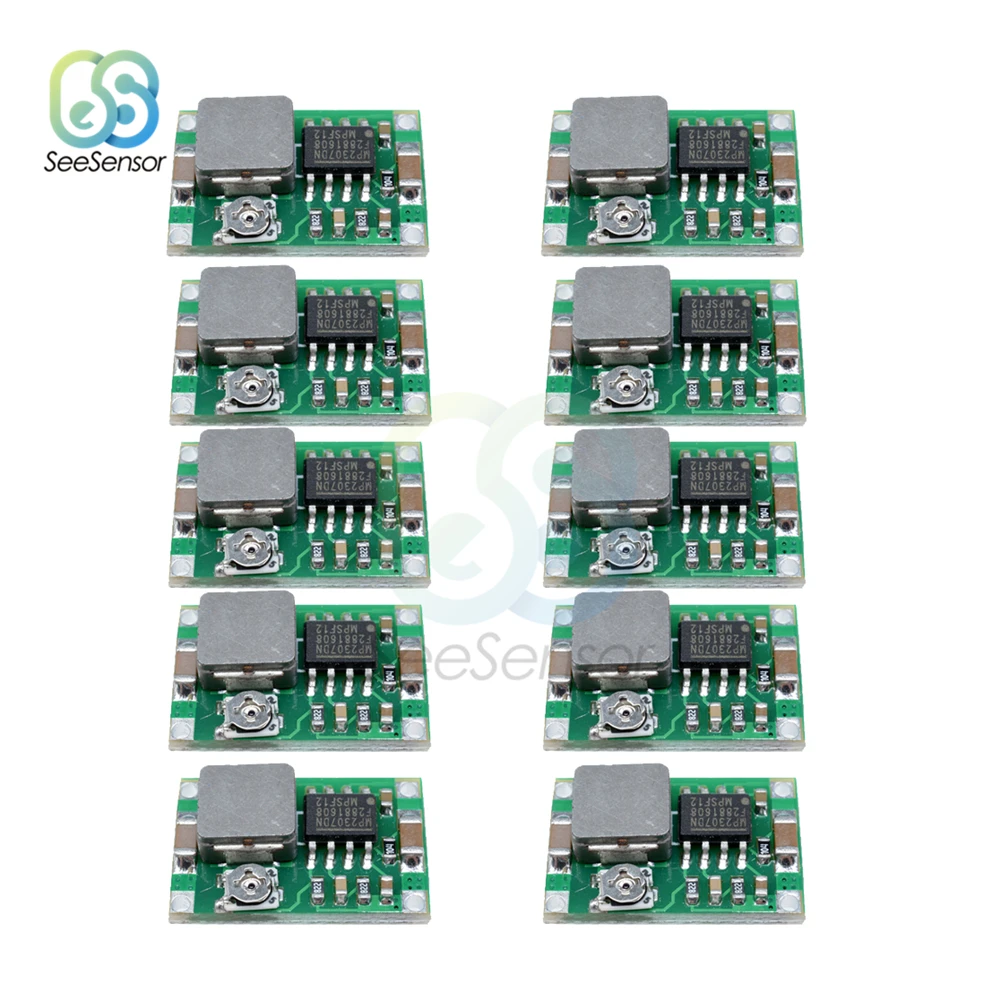 

10Pcs Mini 360 DC-DC Buck Converter Step Down Power Supply Module 4.75-23V to 1-17V 340KHz 17x11x3.8mm for Flight Control Car