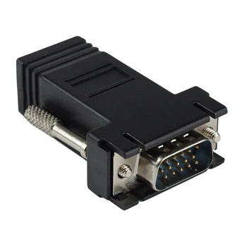

10Pair Extender VGA Adapter Male to LAN CAT5 CAT6 RJ45 Network Cable Female Converter GY88