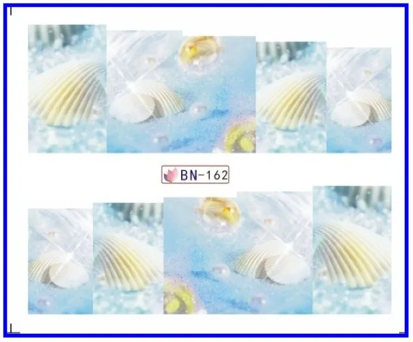 Переводные наклейки на ногти с полным покрытием переводные наклейки на ногти Рыбная чешуя раковины морские звезды жемчужные BN157-163
