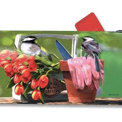 

Magnet Works Chickadee Rest Stop Original Magnetic Mailbox Wrap Cover