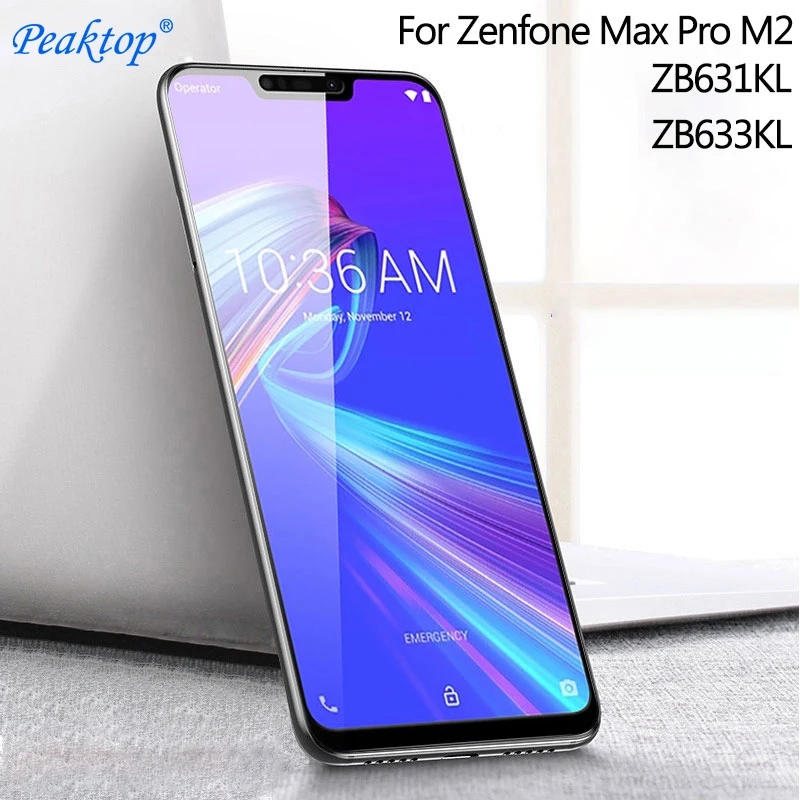 

2pcs Screen Protector For Asus Zenfone Max Pro M2 ZB631KL Tempered Glass 9H Full Cover Glass For ZB631KL ZB633KL Tempered Glass