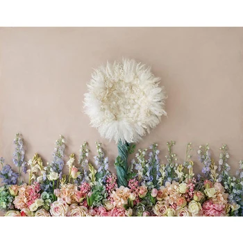 

Newborn Photography Background Printed Soft Blanket Colorful Roses Flowers Baby Kids Floral Photo Shoot Backdrop for Studio