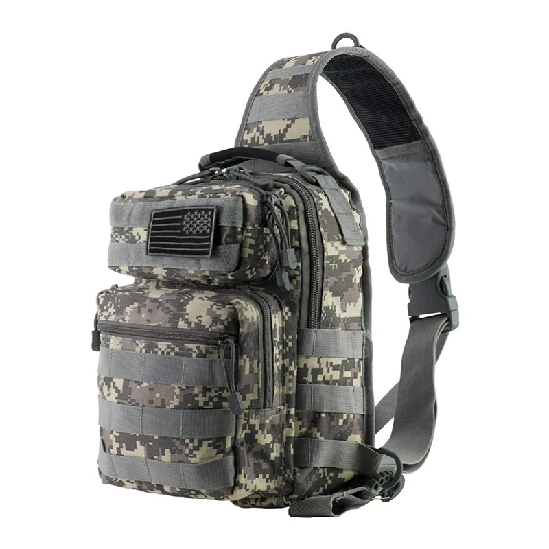 Small Tactical Sling Chest Pack Bag Molle Daypack Backpack iPad Mini Military Shoulder Bag Duty ...