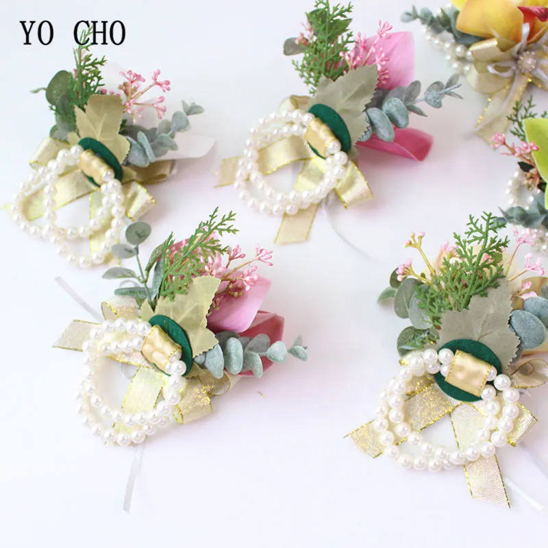 cuff bracelets bridesmaid wrist flower wedding  (22)